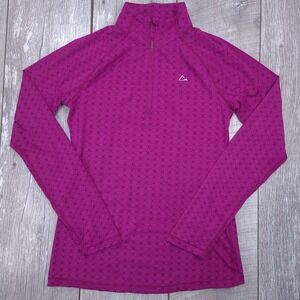 Paradox Quarter Zip Pullover Women Small Purple Long Sleeve Active Top